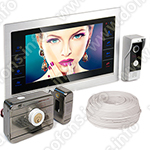 Комплект видеодомофона HDcom S-101AHD с электромеханическим замком Anxing Lock - AX066